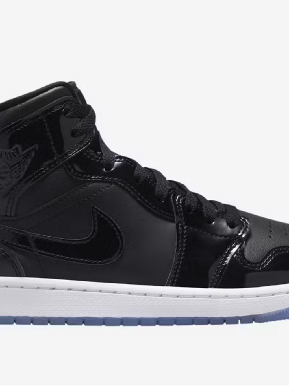 Nike Black High-Top Sneakers with White Midsole and Icy Outsole